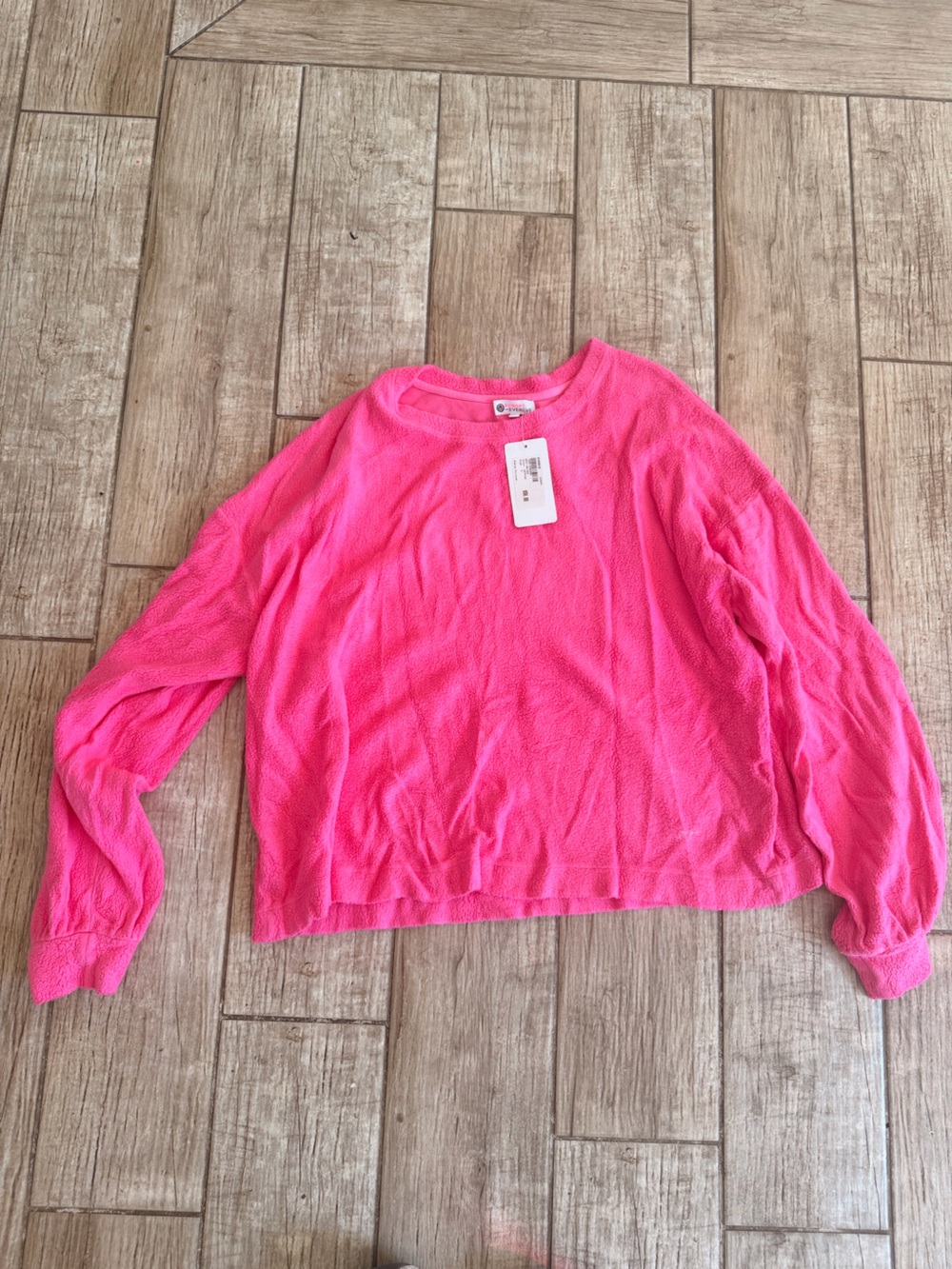 Sundry by Evereve M/L womens Neon Pink Crewneck Sweatshirt